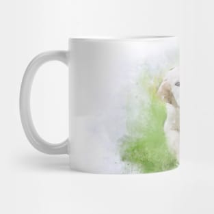 Golden retriever puppy watercolor Mug